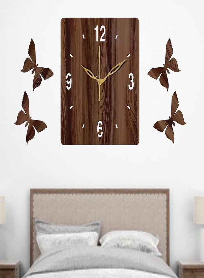 Freny Exim 10" Inch Wooden Wall Clock (Wenge, Small Size, 25cm x 25cm)-007 - Image 2
